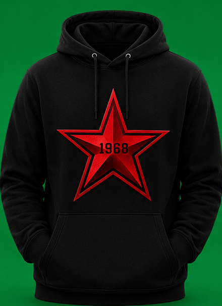 BYRON RED STAR 'STAR' HOODIE
