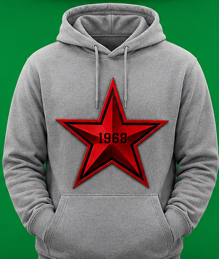 BYRON RED STAR 'STAR' HOODIE