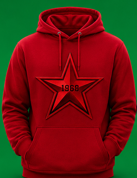 BYRON RED STAR 'STAR' HOODIE