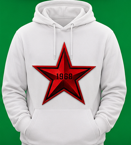 BYRON RED STAR 'STAR' HOODIE